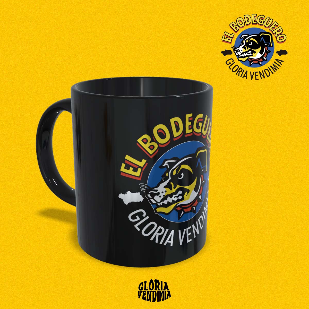 Taza negra 'El Bodeguero'