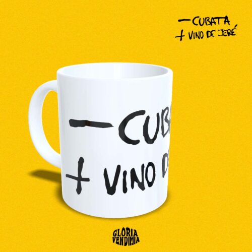 Taza '- Cubata + Vino de Jeré' (blanca/negra)